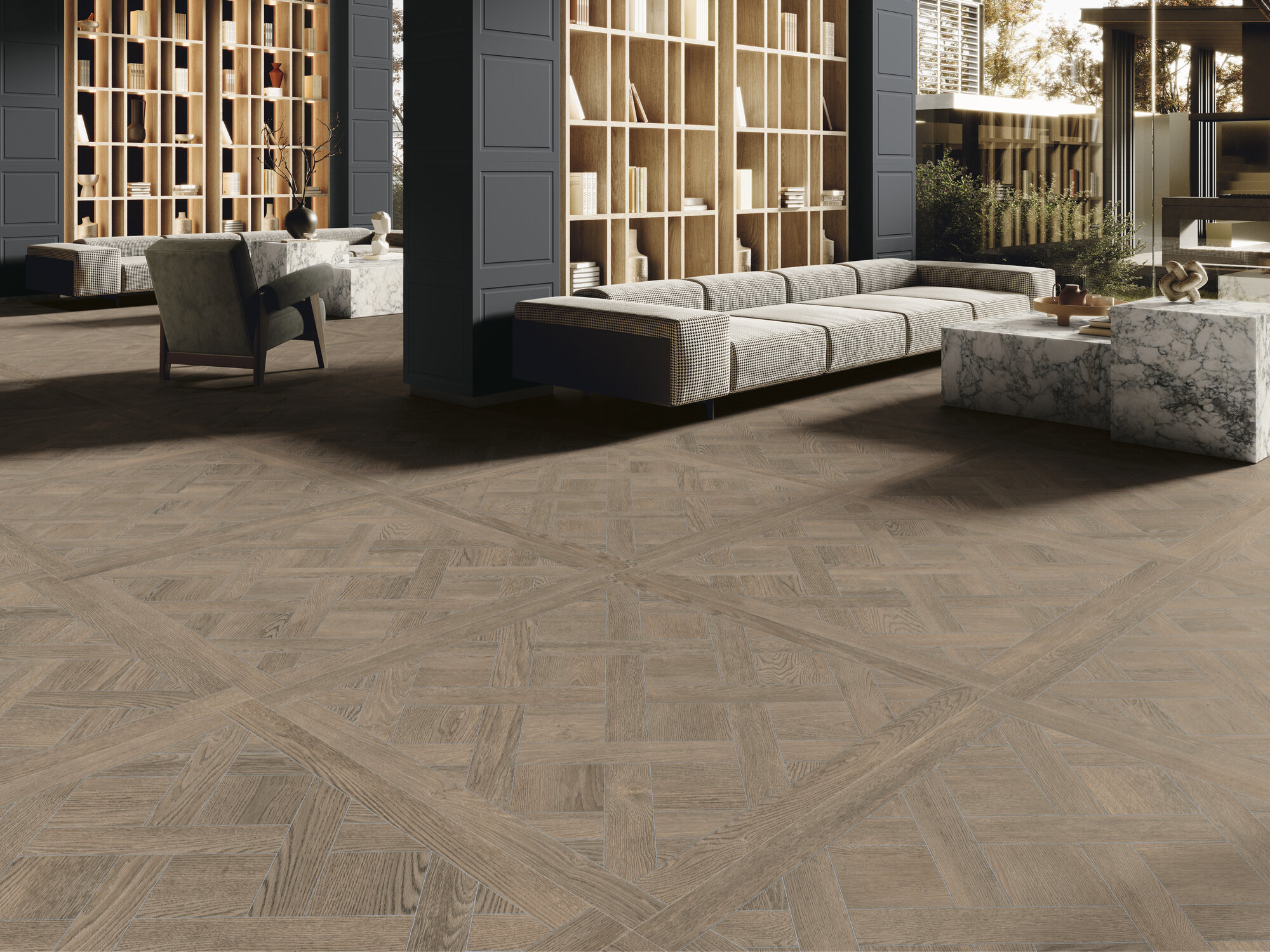 BALL ROOM AUREO 120x120 APE Effet Bois - Antarès Carrelage